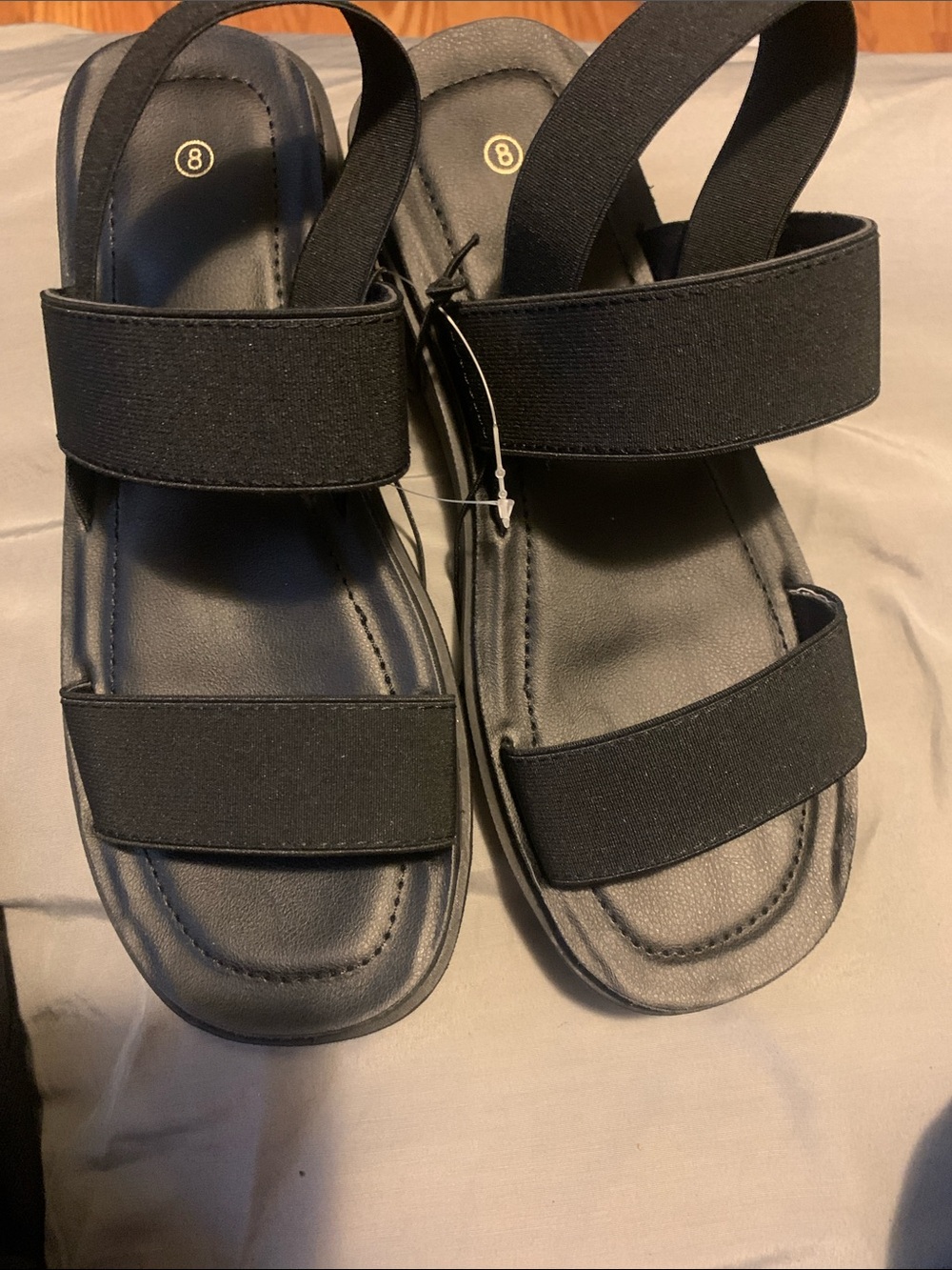 Women’s Black Strappy Comfort Sandals